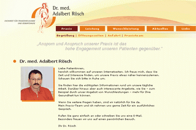 Screenshot von Frauenarzt Dr. Rösch